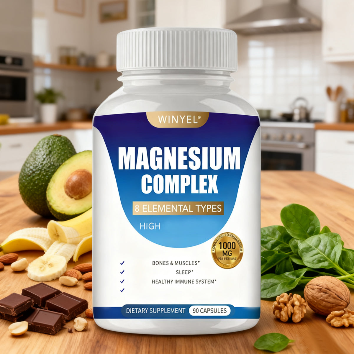 MANOMANDA Magnesium Complex Malate & Glycinate Capsules - Manomando