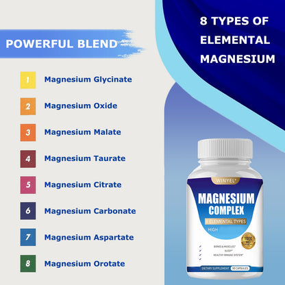 MANOMANDA Magnesium Complex Malate &amp; Glycinate Capsules - Manomando